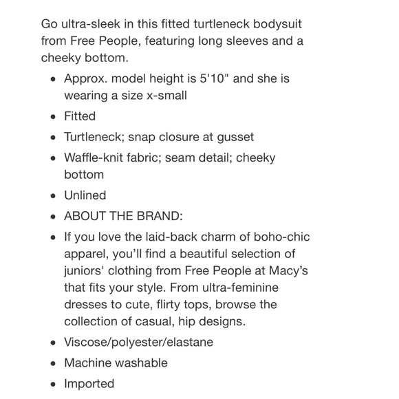 New Free people bodysuit - Picture 3 of 8